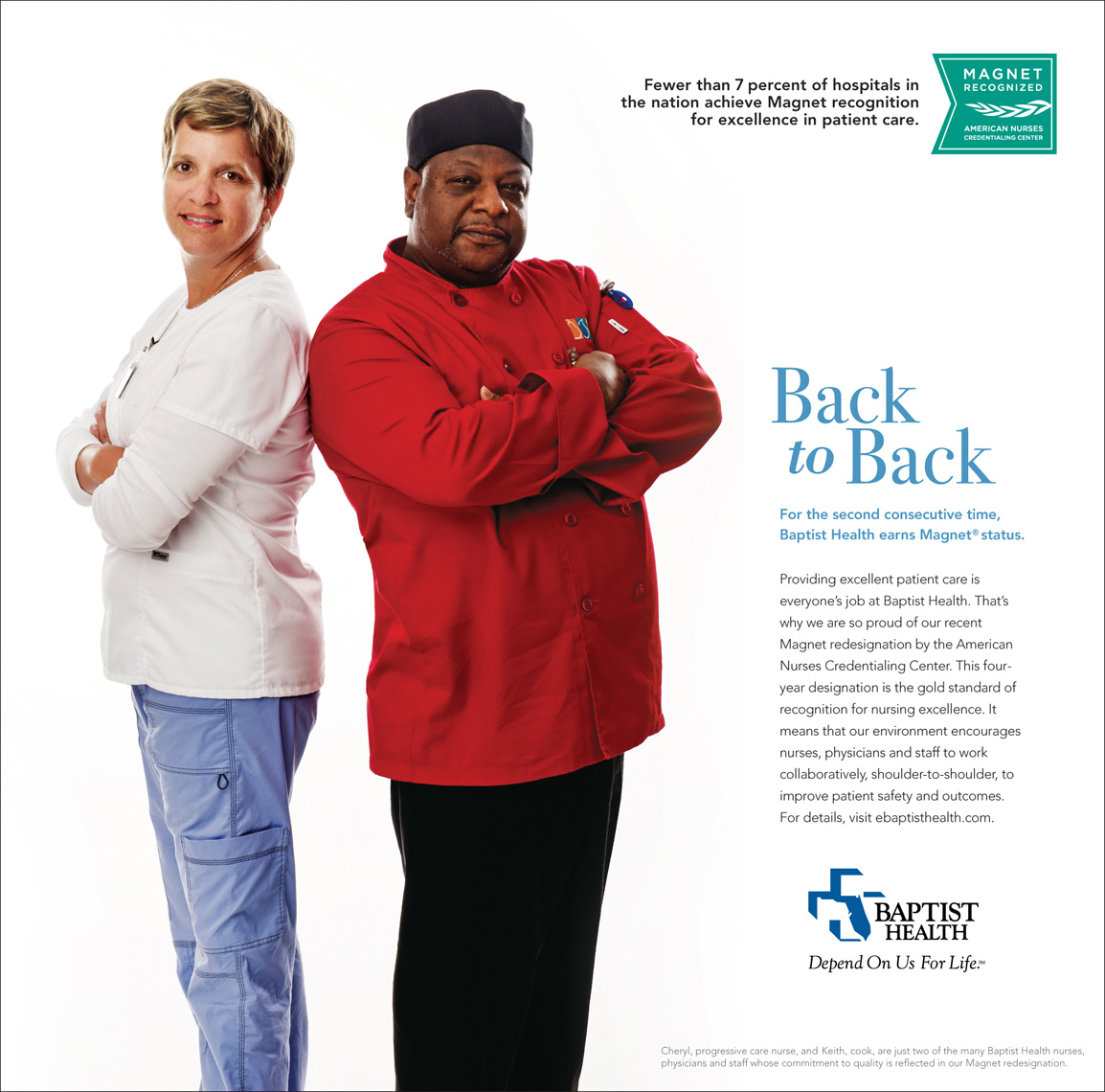 Editorial, Advertising and Corporate Studio Location Photography Jacksonville, Florida Baptist Medical Campaign