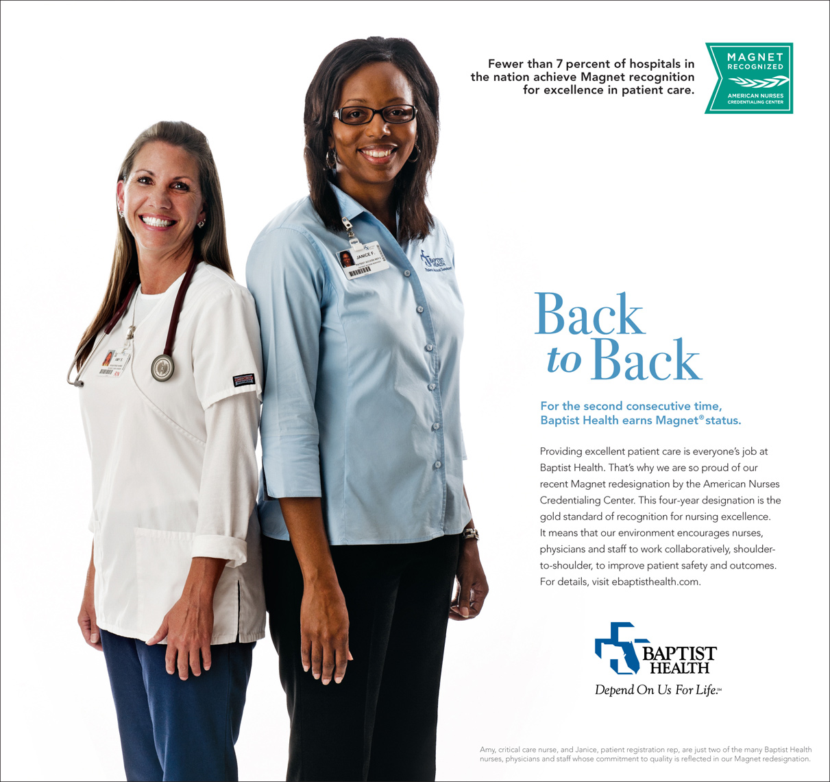 Editorial, Advertising and Corporate Studio Location Photography Jacksonville, Florida Baptist Medical Campaign