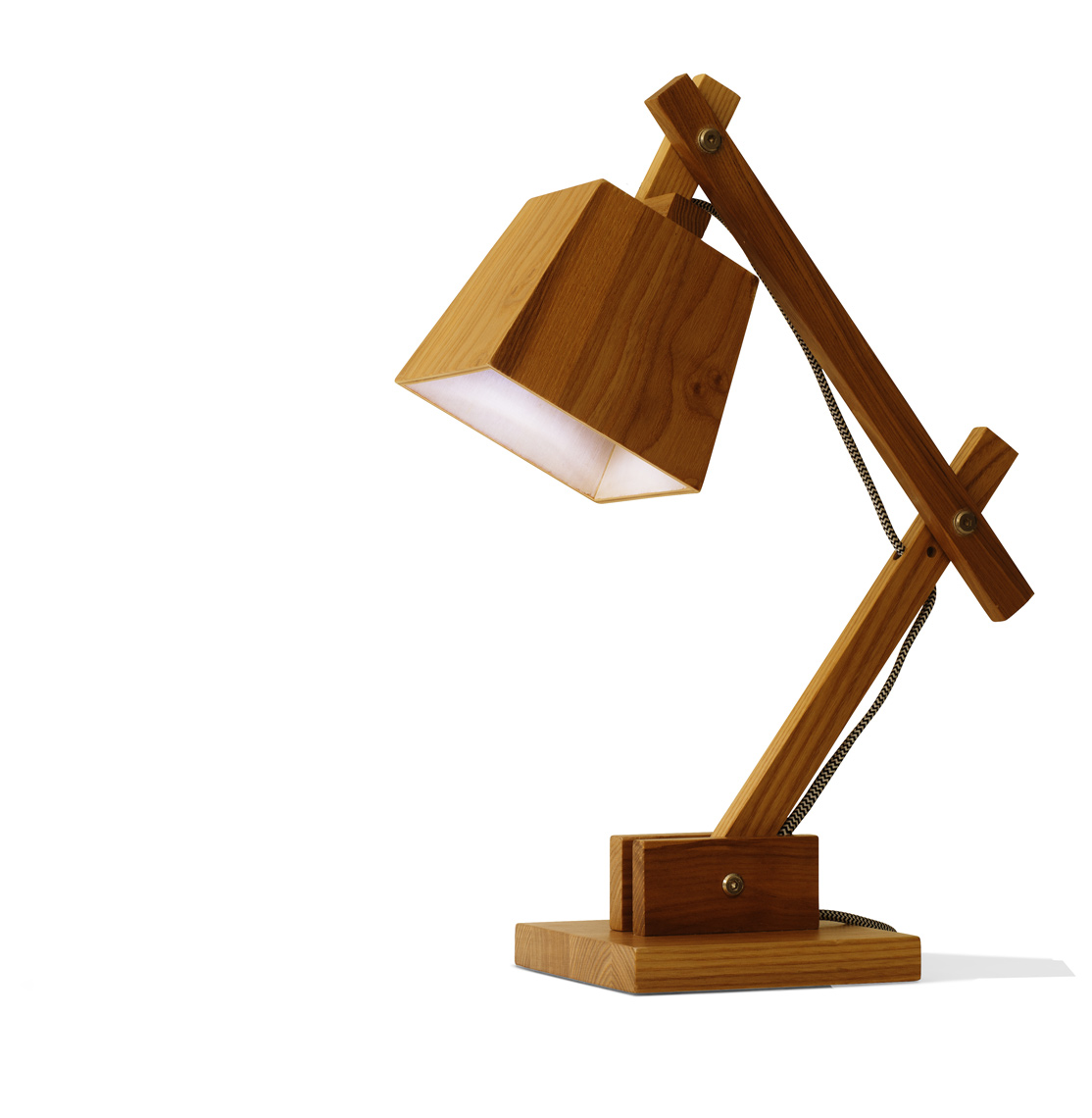 creative wood desk lamp